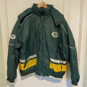 Vintage Green Bay Packers Puffer Starter Jacket Men's Large 90s Embroidered Sz L